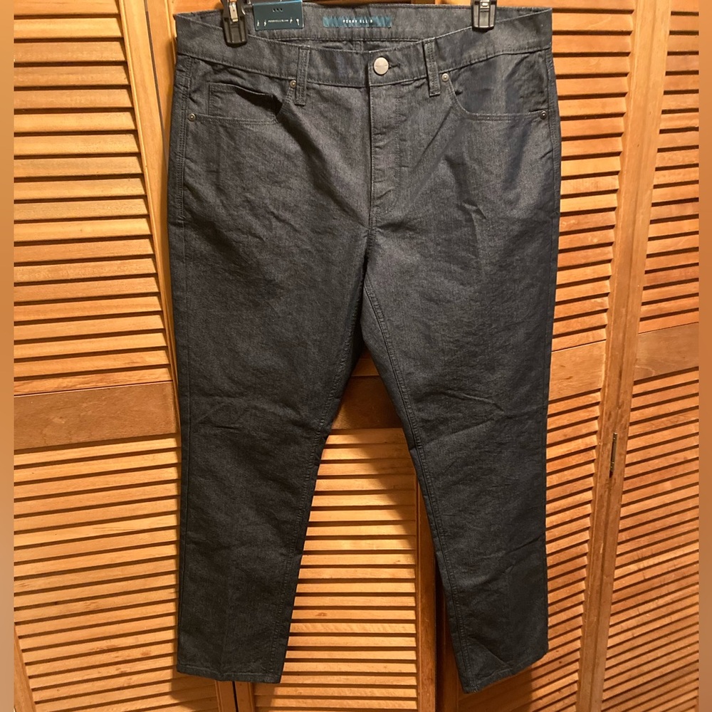 Perry Ellis Dark Indigo Slim Fit Low Rise Straight Leg Jeans